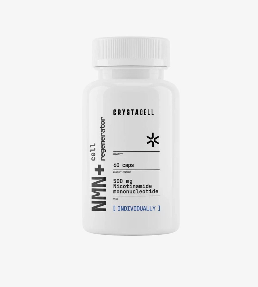 NMN+ Cell Regenerator 500 mg, 60 капсул — упаковка CRYSTACELL